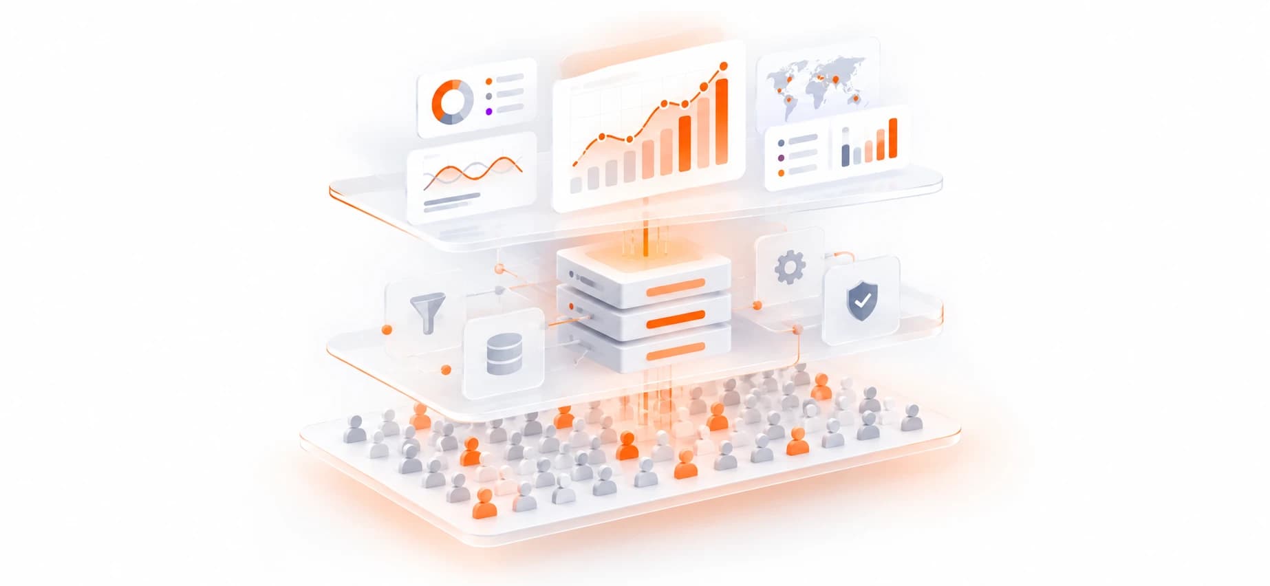 Capas de la plataforma SEND: datos, procesamiento y resultados